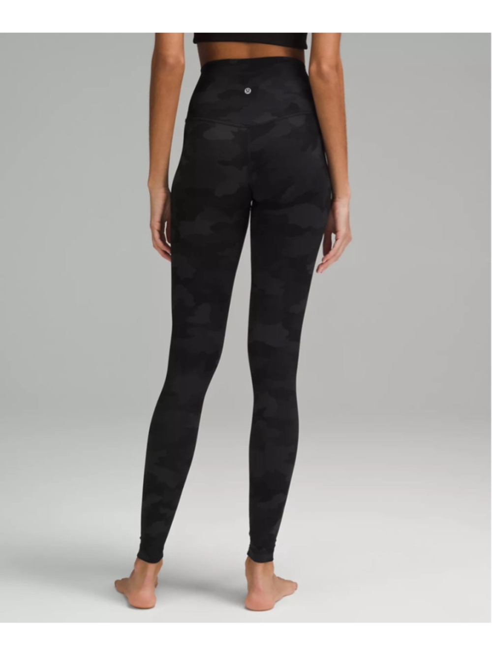 Lululemon Align SHR Pants 28" Black Camo Leggings Size 8 - Picture 4 of 7